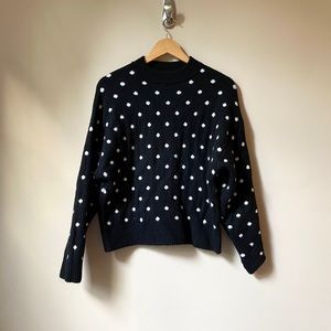 Polka dot warm sweater